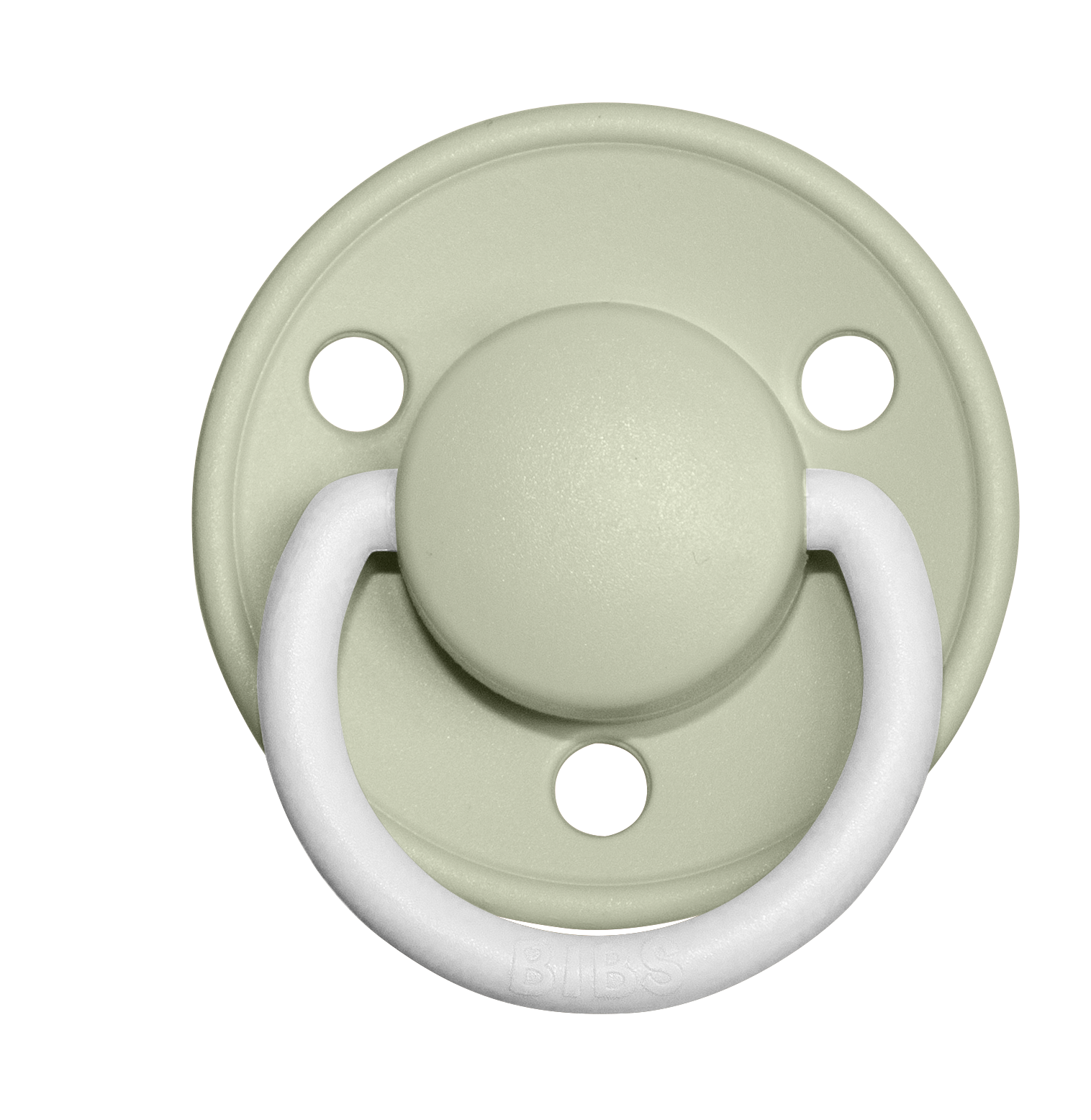 BIBS Pacifier De Lux Silicone 2 PK Sage GLOW / Cloud GLOW ONE SIZE (Min. of 1 PK, multiples of PK)