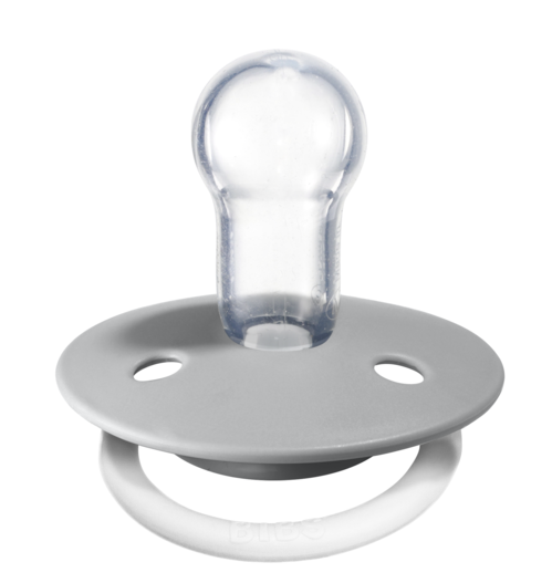 BIBS Pacifier De Lux Silicone 2 PK Sage GLOW / Cloud GLOW ONE SIZE (Min. of 1 PK, multiples of PK)
