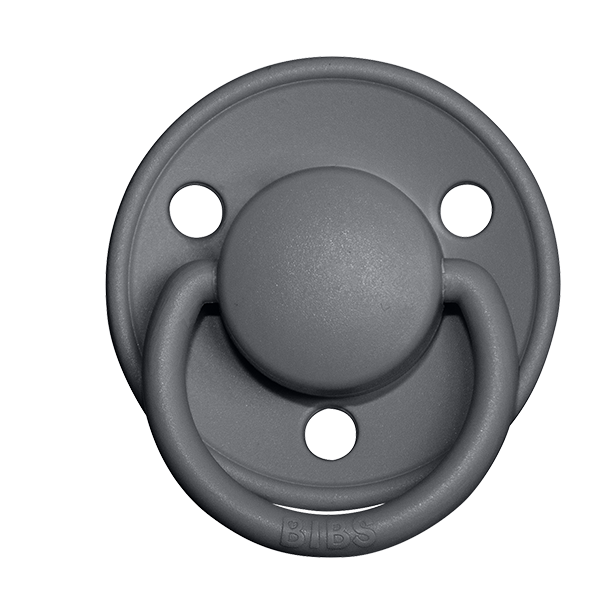 BIBS Pacifier De Lux Latex 2 PK Iron (Min. of 2 PK, multiples of 2 PK)