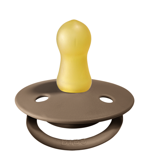 BIBS Pacifier De Lux Latex 2 PK Dark Oak (Min. of 2 PK, multiples of 2 PK)