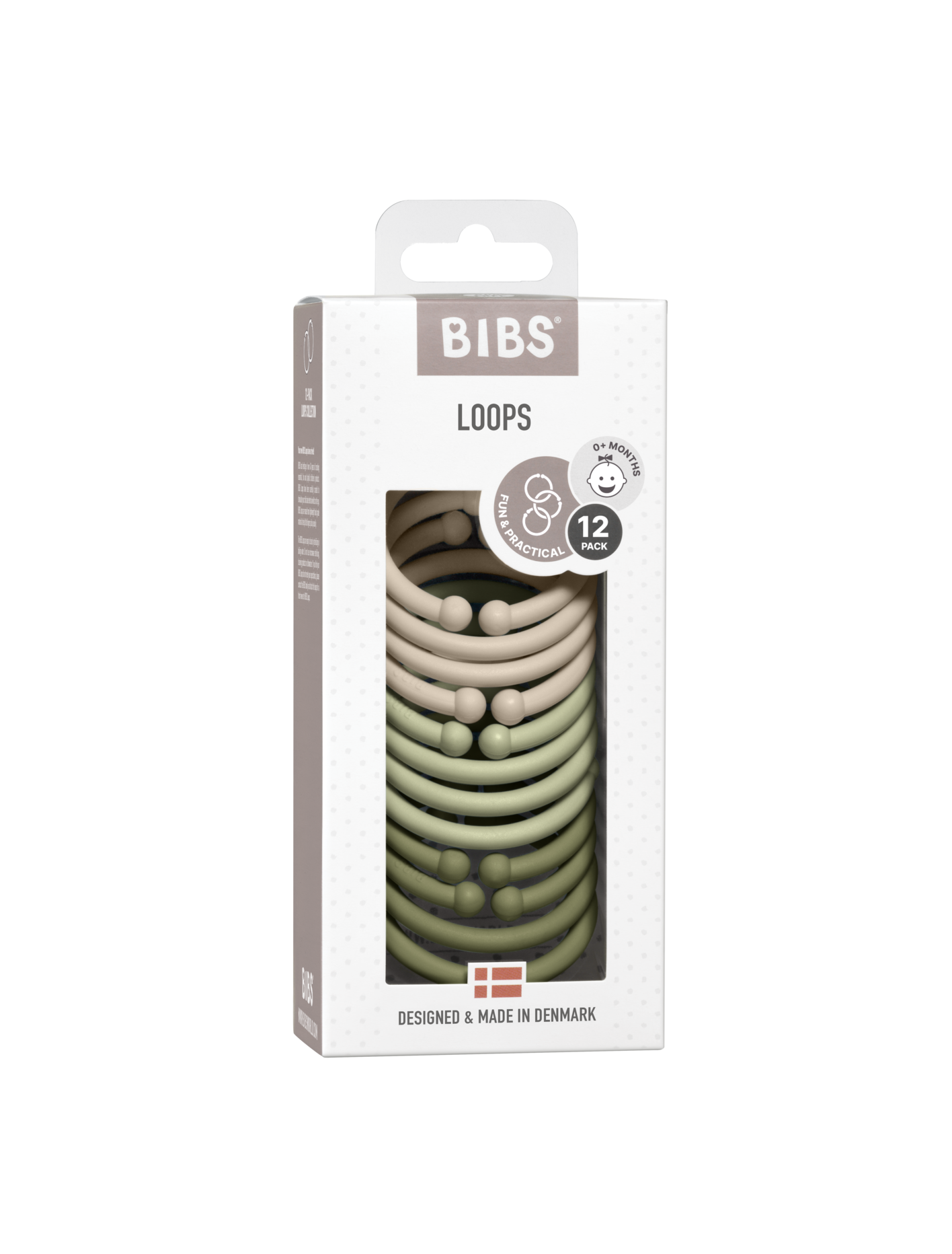 BIBS Loops 12 PK Vanilla / Sage / Olive ONE SIZE (Min. of 2 PK, multiples of 2 PK)