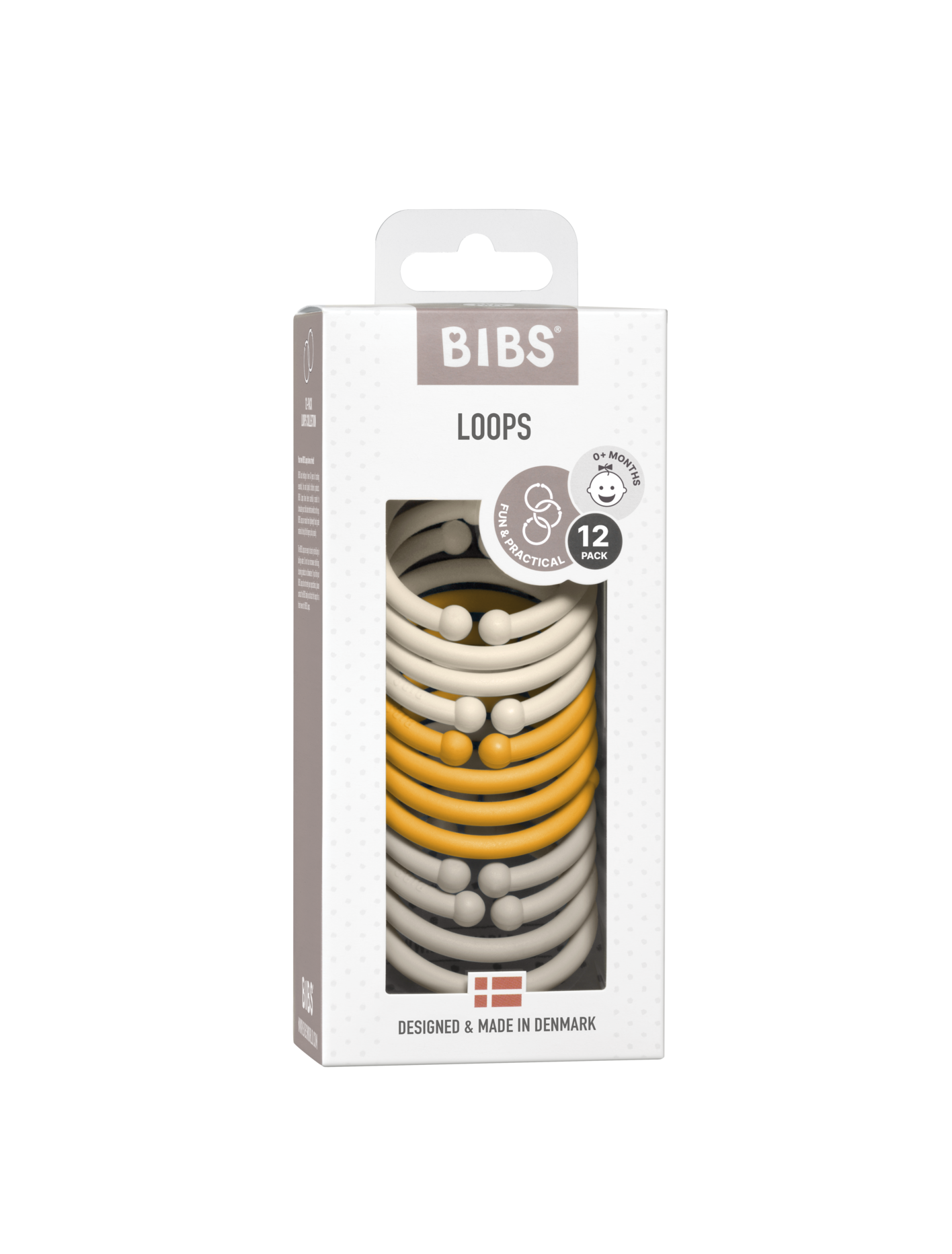 BIBS Loops 12 PK Ivory / Honey Bee / Sand ONE SIZE (Min. of 2 PK, multiples of 2 PK)
