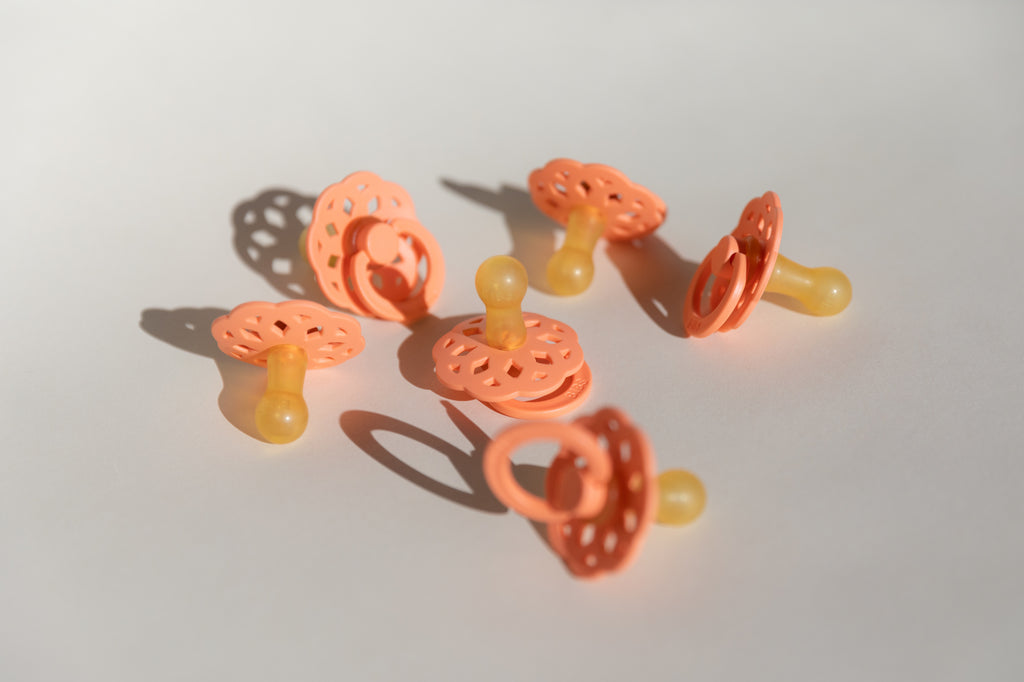 BIBS® Pacifier Boheme Latex 2 PK Papaya/Violet Sky (Min. of 2 PK, mult