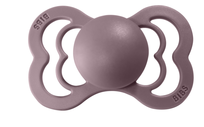 BIBS Pacifier SUPREME Silicone 2 PK Heather (Min. of 2 PK, multiples of 2 PK)