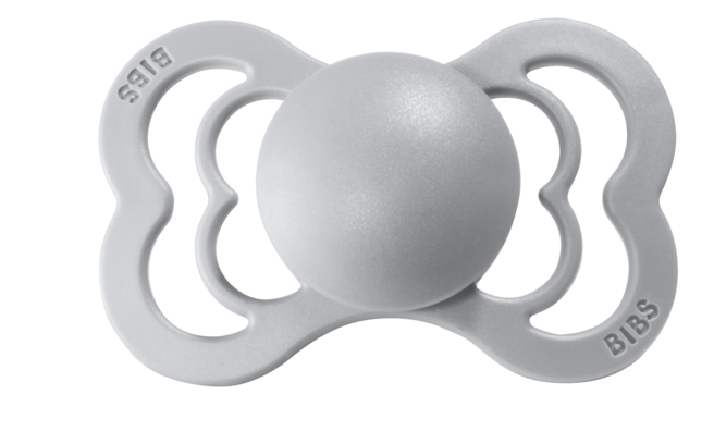 BIBS Pacifier SUPREME Silicone 2 PK Cloud (Min. of 2 PK, multiples of 2 PK)