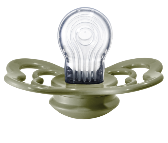 BIBS Pacifier SUPREME Silicone 2 PK Olive (Min. of 2 PK, multiples of 2 PK)