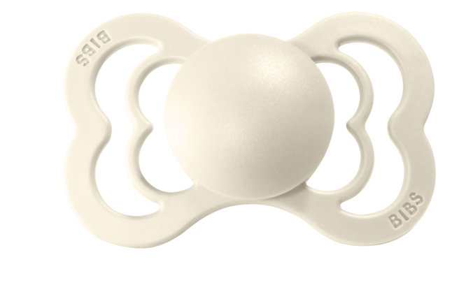 BIBS Pacifier SUPREME Latex 2 PK Ivory / Sage (Min. of 2 PK, multiples of 2 PK)