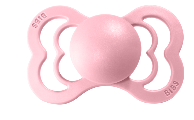 BIBS Pacifier SUPREME Latex 2 PK Baby Pink (Min. of 2 PK, multiples of 2 PK)