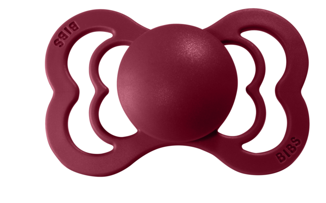 BIBS Pacifier SUPREME Latex 2 PK Ruby (Min. of 2 PK, multiples of 2 PK)