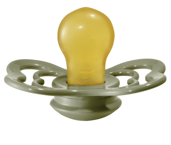 BIBS Pacifier SUPREME Latex 2 PK Olive (Min. of 2 PK, multiples of 2 PK)