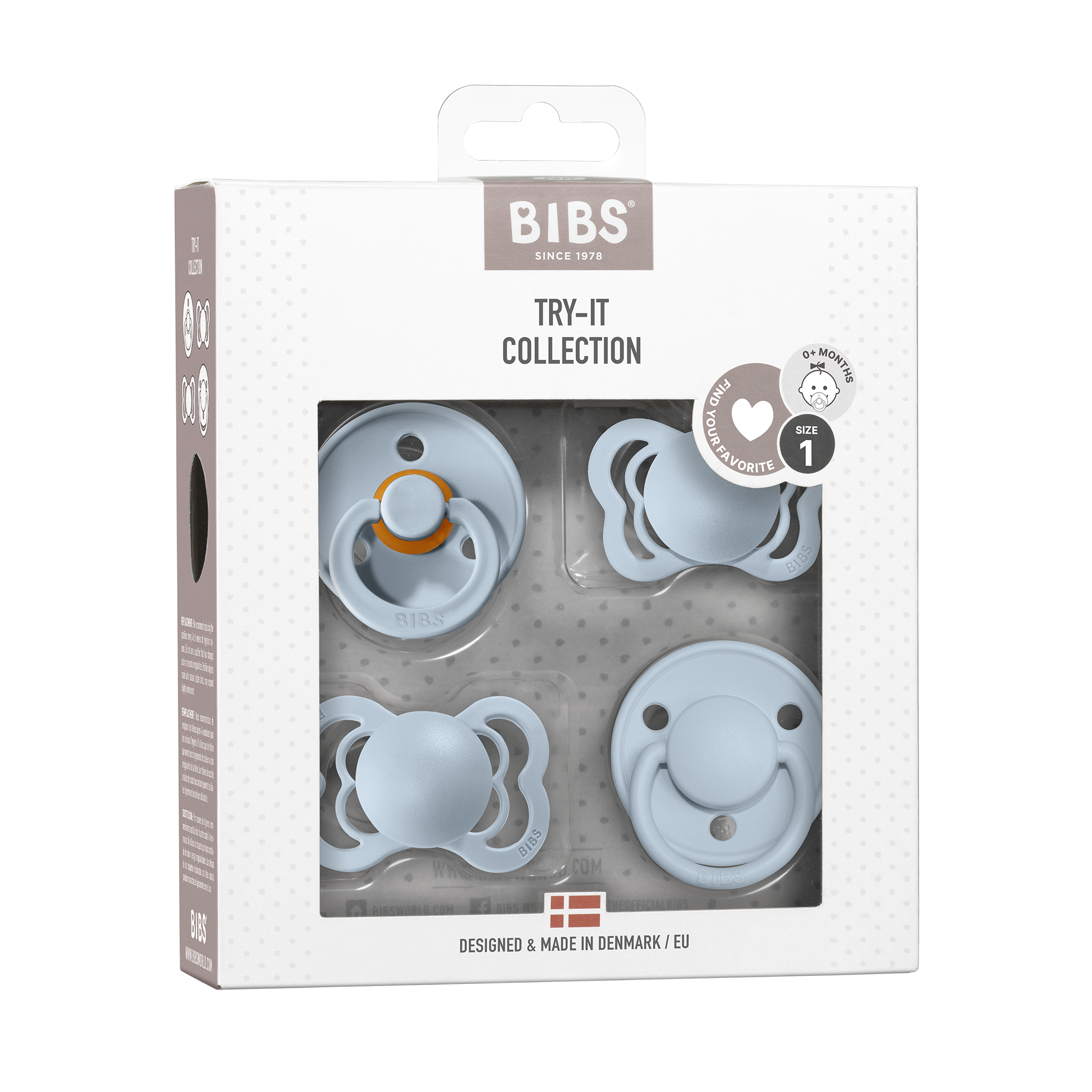 BIBS Try-It Collection Baby Blue (Min. of 2 PK, multiples of 2 PK)