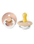 BIBS Pacifier Original COLOUR Latex 2 PK Blush GLOW / Vanilla GLOW (Min. of 2 PK, multiples of 2 PK)