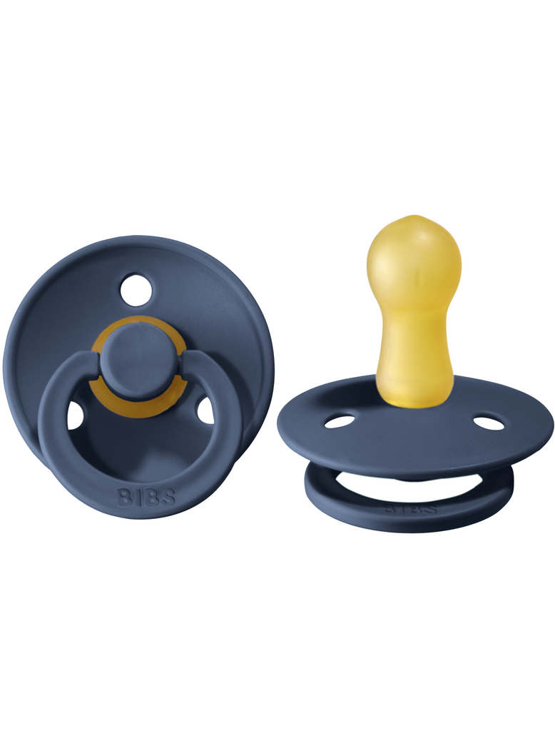 BIBS Pacifier Original COLOUR Latex 2 PK Steel Blue (Min. of 2 PK, mul