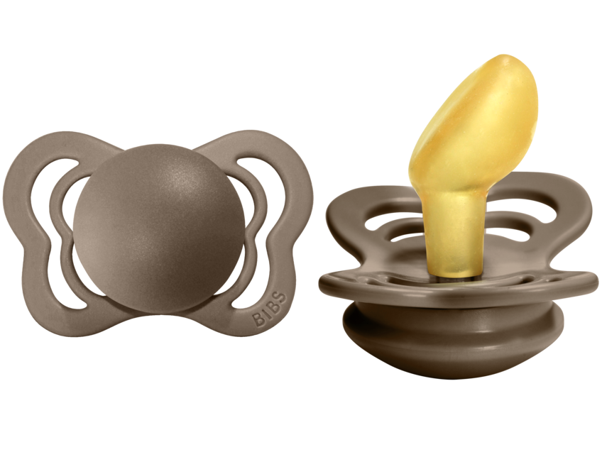 BIBS Pacifier COUTURE Latex 2 PK Dark Oak (Min. of 2 PK, multiples of 2 PK)