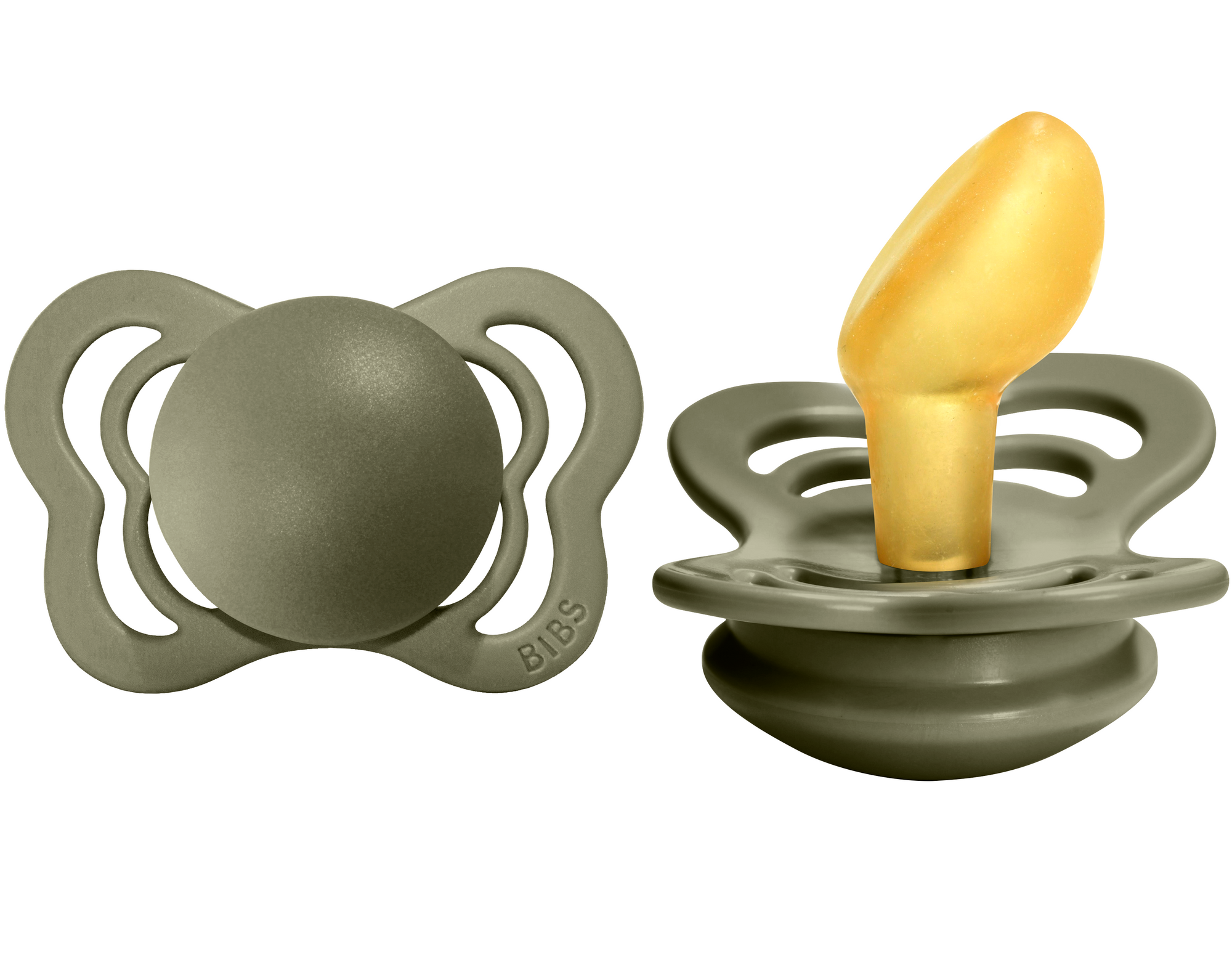 BIBS Pacifier COUTURE Latex 2 PK Olive (Min. of 2 PK, multiples of 2 PK)