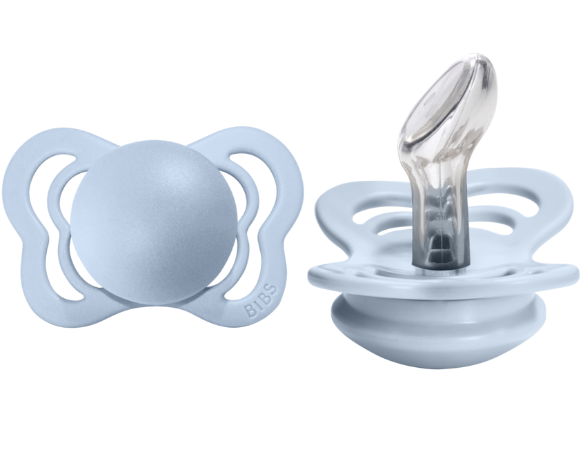 BIBS Pacifier COUTURE Silicone 2 PK Baby Blue (Min. of 2 PK, multiples of 2 PK)