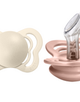 BIBS Pacifier COUTURE Silicone 2 PK Ivory / Blush (Min. of 2 PK, multiples of 2 PK)