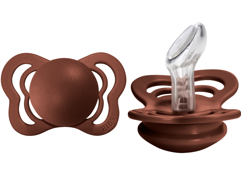 BIBS Pacifier COUTURE Silicone 2 PK Rust (Min. of 2 PK, multiples of 2 PK)