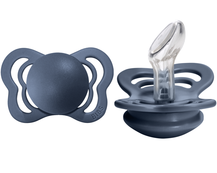 BIBS Pacifier COUTURE Silicone 2 PK Steel Blue (Min. of 2 PK, multiples of 2 PK)