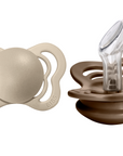 BIBS Pacifier COUTURE Silicone 2 PK Vanilla / Dark Oak (Min. of 2 PK, multiples of 2 PK)