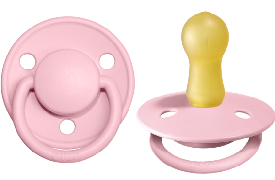BIBS Pacifier De Lux Latex 2 PK Baby Pink (Min. of 1 PK, multiples of 1 PK)