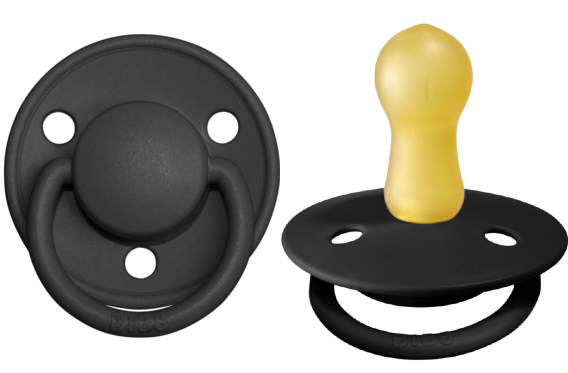 BIBS Pacifier De Lux Latex 2 PK Black (Min. of 1 PK, multiples of 1 PK)