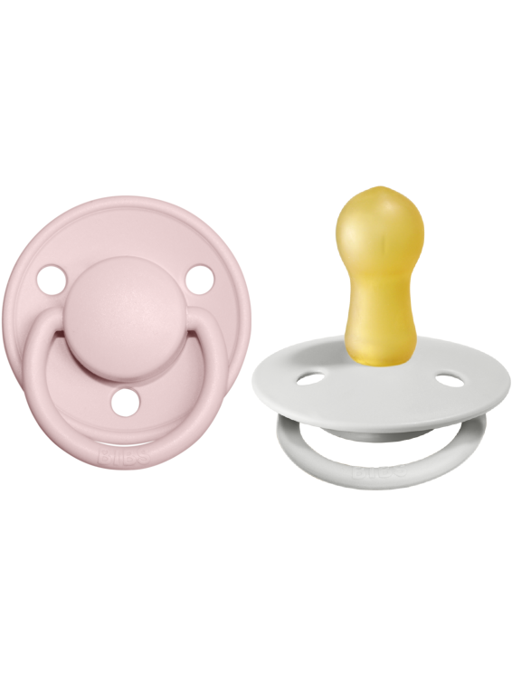 BIBS Pacifier De Lux Latex 2 PK Blossom / Haze (Min. of 2 PK, multiples of 2 PK)