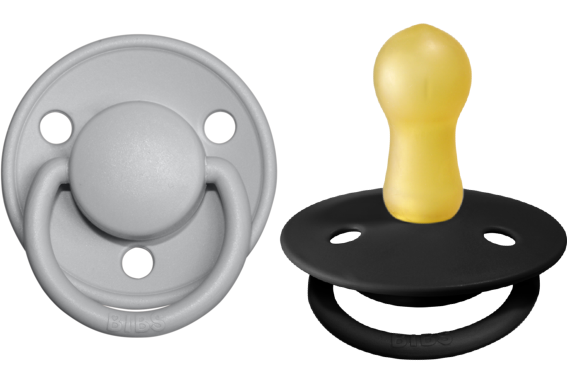 BIBS Pacifier De Lux Latex 2 PK Cloud / Black (Min. of 1 PK, multiples of 1 PK)
