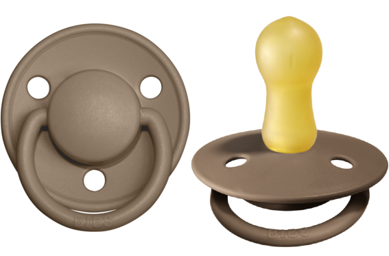 BIBS Pacifier De Lux Latex 2 PK Dark Oak (Min. of 2 PK, multiples of 2 PK)