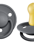 BIBS Pacifier De Lux Latex 2 PK Iron (Min. of 2 PK, multiples of 2 PK)