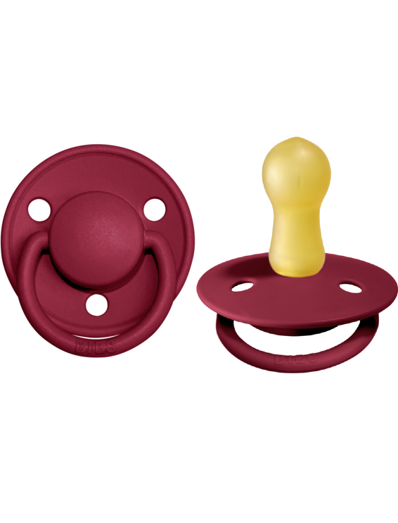 BIBS Pacifier De Lux Latex 2 PK Ruby (Min. of 2 PK, multiples of 2 PK)