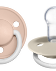 BIBS Pacifier De Lux Silicone 2 PK Blush GLOW / Vanilla GLOW ONE SIZE (Min. of 2 PK, multiples of 2 PK)