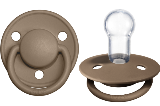 BIBS Pacifier De Lux Silicone 2 PK Dark Oak ONE SIZE (Min. of 2 PK, multiples of 2 PK)