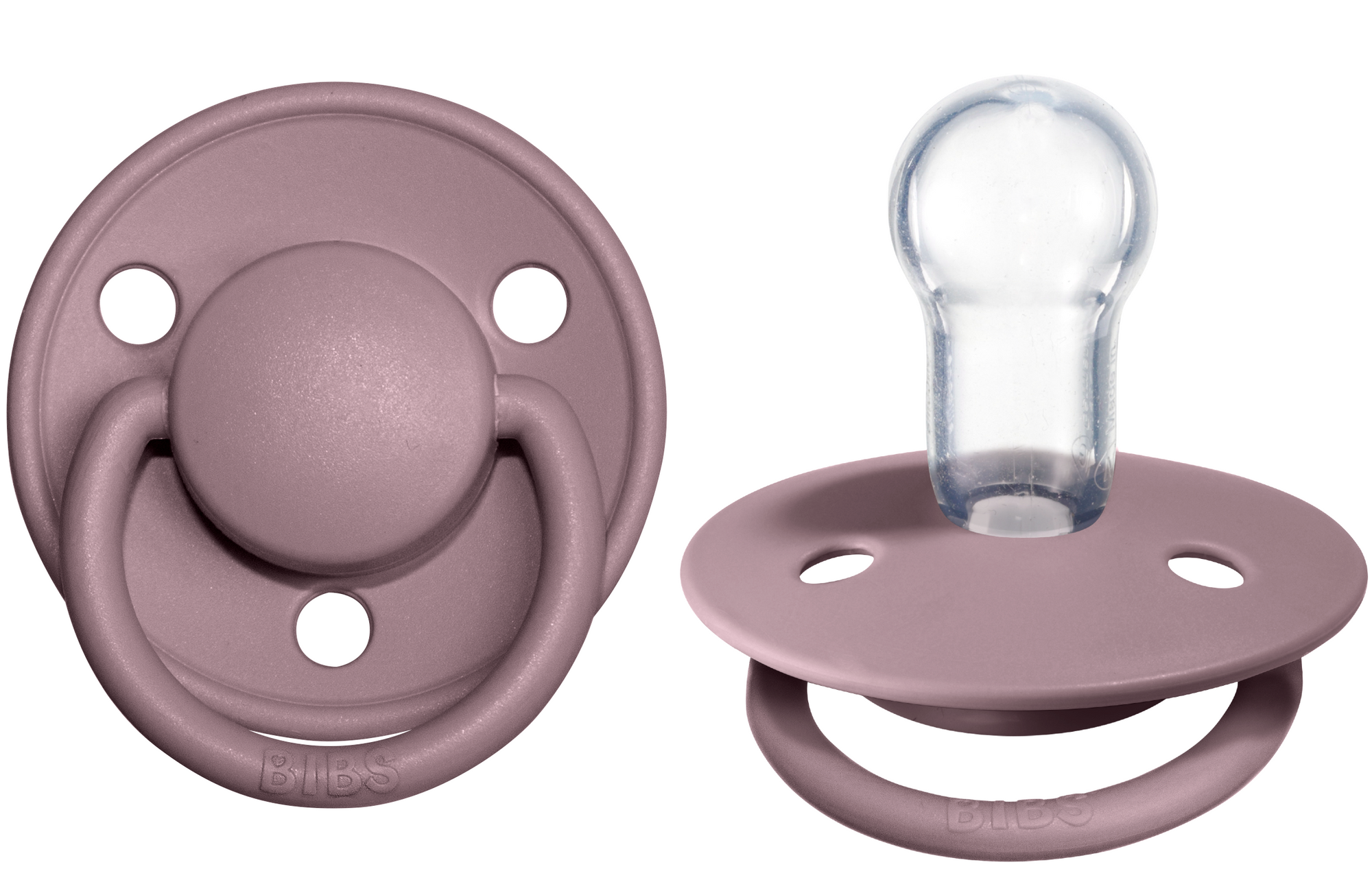 BIBS Pacifier De Lux Silicone 2 PK Heather ONE SIZE (Min. of 1 PK, multiples of 1 PK)