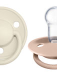 BIBS Pacifier De Lux Silicone 2 PK Ivory / Blush ONE SIZE (Min. of 2 PK, multiples of 2 PK)