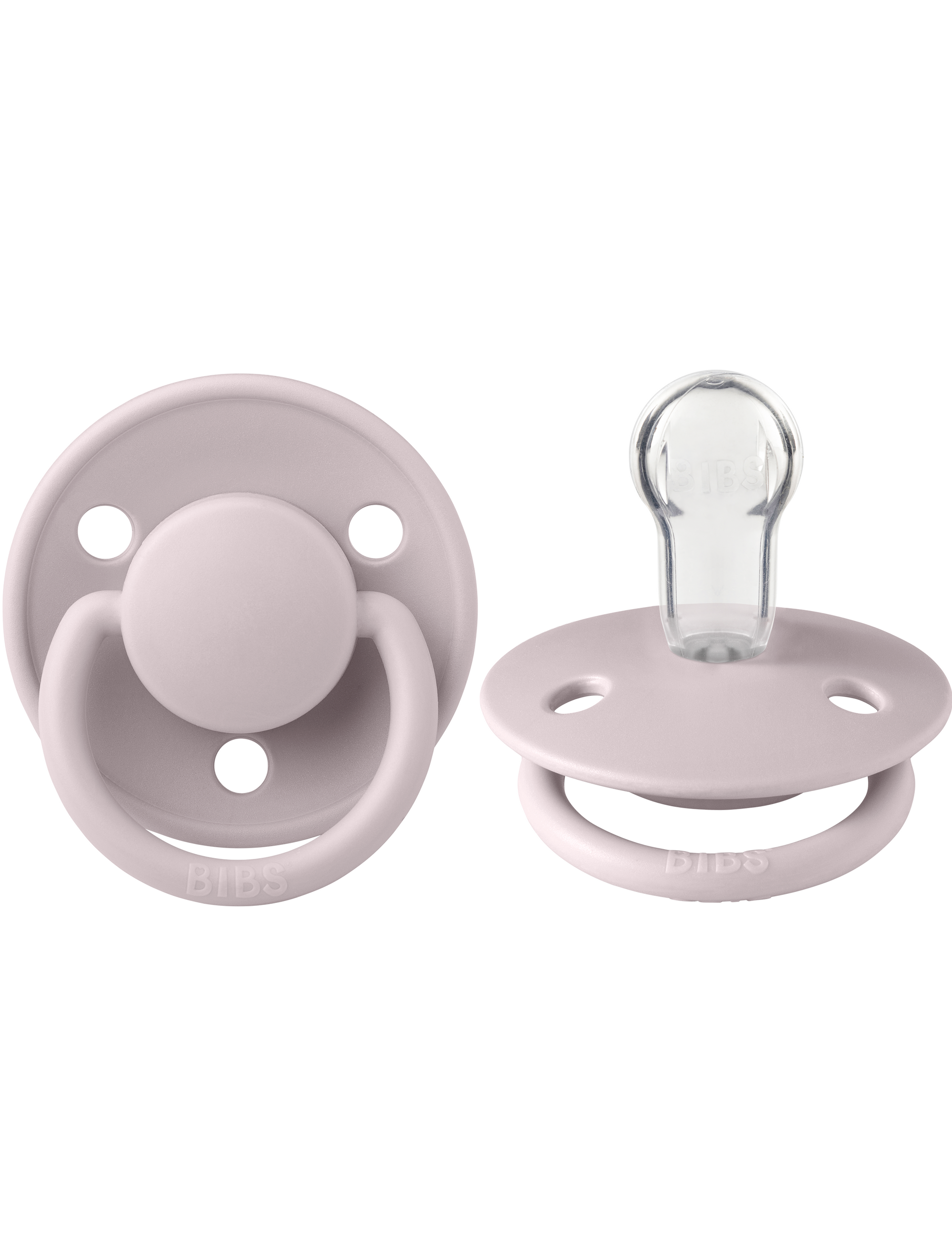 BIBS Pacifier De Lux Silicone 2 PK Pink Plum ONE SIZE (Min. of 2 PK, multiples of 2 PK)