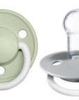 BIBS Pacifier De Lux Silicone 2 PK Sage GLOW / Cloud GLOW ONE SIZE (Min. of 1 PK, multiples of PK)