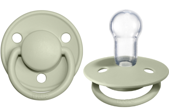 BIBS Pacifier De Lux Silicone 2 PK Sage ONE SIZE (Min. of 2 PK, multiples of 2 PK)