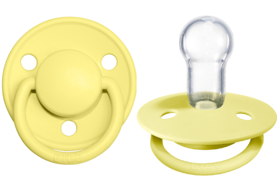 BIBS Pacifier De Lux Silicone 2 PK Sunshine ONE SIZE (Min. of 2 PK, multiples of 2 PK)