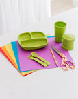 Re-Play 3 PK Packaged Divided Plates Butterfly - (Green, Bright Pink, Purple) (Min. of 2 PK, Multiples of 2 PK)