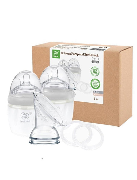 Haakaa Generation 3 Silicone Pump and Bottle Pack  (Min. of 4 multiples of 4)