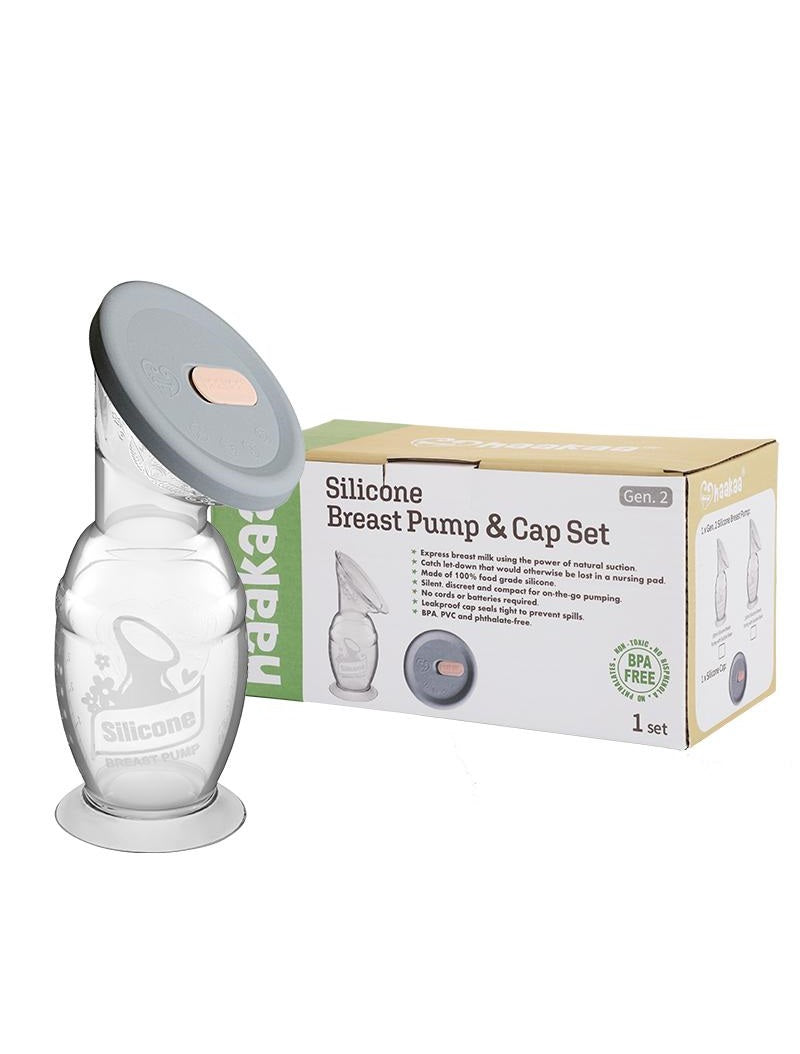 Haakaa Bilingual PKG-Combo Tire-Lait et Capuchon 100% silicone 100 ml (Min. of 6 multiples of 6) Top Seller