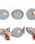 Haakaa Grey Silicone Lid English French fits all pumps) (Min. of 6 multiples of 6)