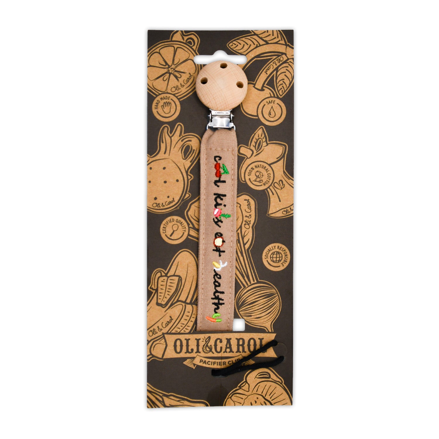 Oli & Carol Pacifier Clip (Min. of 2 PK, multiples of 2 PK)