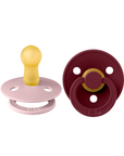 BIBS Pacifier Original COLOUR Latex 2 PK Pink Plum / Elderberry (Min. of 2 PK, multiples of 2 PK)