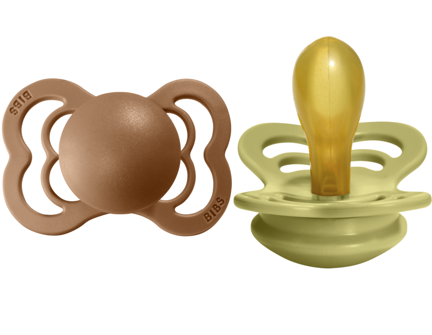 BIBS Pacifier SUPREME Latex 2 PK Earth / Meadow (Min. of 2 PK, multiples of 2 PK)