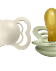 BIBS Pacifier SUPREME Latex 2 PK Ivory / Sage (Min. of 2 PK, multiples of 2 PK)