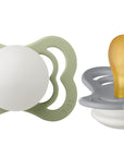 BIBS Pacifier Supreme Latex 2 PK Sage GLOW / Cloud GLOW (Min. of 2 PK, multiples of 2 PK)