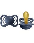 BIBS Pacifier SUPREME Latex 2 PK Steel Blue (Min. of 2 PK, multiples of 2 PK)