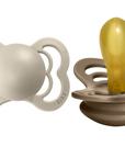 BIBS Pacifier SUPREME Latex 2 PK Vanilla / Dark Oak (Min. of 2 PK, multiples of 2 PK)